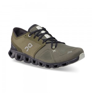 On |Men QC Cloud X 3 Training & GYM Shoes Olive / Reseda | UB62-I9OP