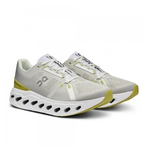 On |Men QC Cloudeclipse Road Running Shoes White / Sand | JR17-K3OL