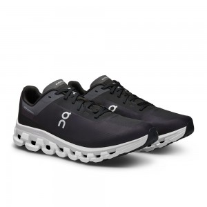 On |Men QC Cloudflow 4 Road Running Shoes Black / White | PA15-R4AX