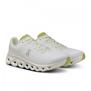 On |Men QC Cloudflow 4 Road Running Shoes White / Sand | DS00-R2SN