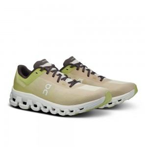 On |Men QC Cloudflow 4 Road Running Shoes Zest / Frost | YJ81-K9VJ