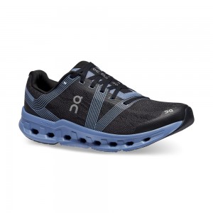 On |Men QC Cloudgo Road Running Shoes Black / Shale | WJ02-A4II