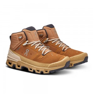 On |Men QC Cloudrock 2 Waterproof Hiking Shoes & Boots Almond / Dune | SU52-F9PN