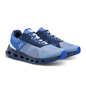 On |Men QC Cloudrunner Road Running Shoes Shale / Cobalt | AI05-E2HR