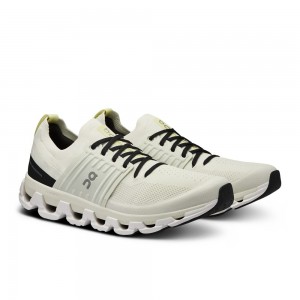 On |Men QC Cloudswift 3 Road Running Shoes Ivory / Black | LQ88-G9BR