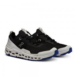 On |Men QC Cloudultra 2 Trail Running Shoes Black / White | AT95-U6CC