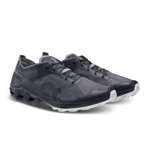 On |Men QC Cloudventure Peak 3 Trail Running Shoes Black / Glacier | AG10-Z4OZ