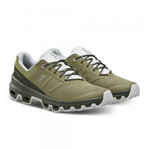 On |Men QC Cloudventure Trail Running Shoes Olive / Fir | DY78-V0PA