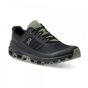 On |Men QC Cloudventure Trail Running Shoes Black / Reseda | IS48-G4YE