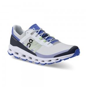 On |Men QC Cloudvista Trail Running Shoes Frost / Ink | PS77-H3QS