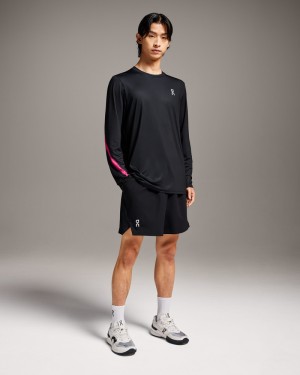 On |Men QC Court Long-T Tops and T-shirts Black | PC44-Z7FA