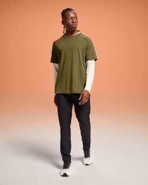 On |Men QC Focus-T Tops and T-shirts Hunter | NS55-J5BO