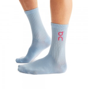 On |Men QC Logo Sock 3-Pack Socks Zest | Stratosphere | JF87-P5GD