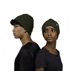 On |Men QC Merino Beanie Headwear Olive | QU04-Y7UF