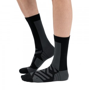 On |Men QC Performance High Sock Socks Black | Shadow | JW89-E8LS