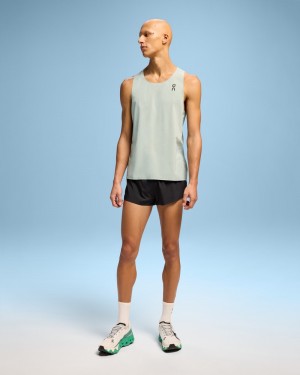 On |Men QC Race Singlet Tops and T-shirts Cobble | CP31-S5AU