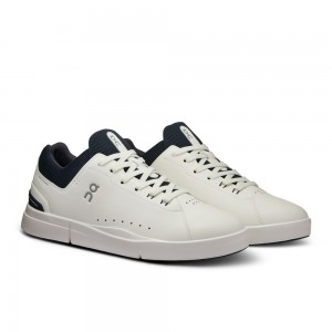 On |Men QC THE ROGER Advantage Lifestyle Shoes White / Midnight | MQ64-M9HQ