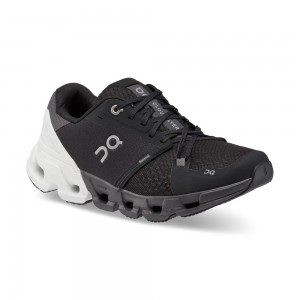 On |Women QC Cloudflyer 4 Road Running Shoes Black / White | EW90-D6BV