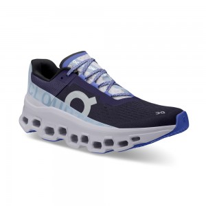 On |Women QC Cloudmonster Road Running Shoes Acai / Lavender | MX88-Y6OE