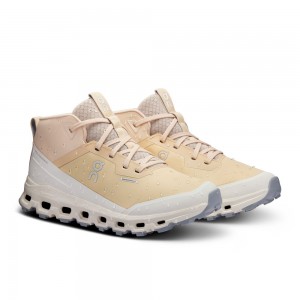 On |Women QC Cloudroam Waterproof Hiking Shoes & Boots Savannah / Ivory | OI39-Q2BT