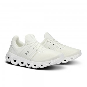 On |Women QC Cloudswift 3 AD Road Running Shoes Undyed-White / White | TJ39-R8XH