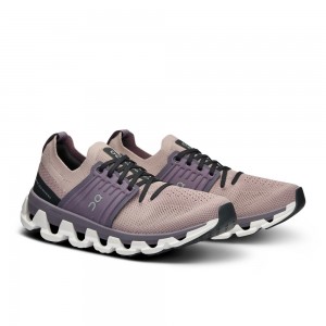 On |Women QC Cloudswift 3 Road Running Shoes Fade / Black | UK28-N2UN