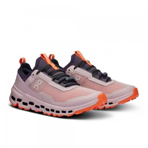 On |Women QC Cloudultra 2 Trail Running Shoes Mauve / Flame | JR17-X0CZ