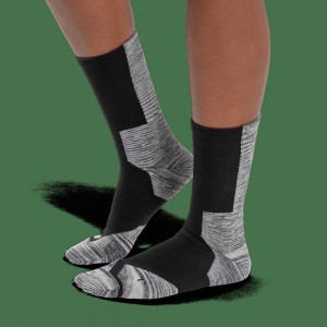 On |Women QC Explorer Merino Sock Socks Black | Glacier | BG49-I9QT