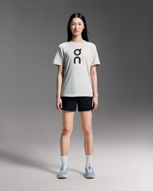 On |Women QC Graphic-T Tops and T-shirts Sand | XT08-E4YG