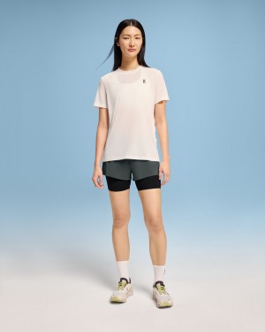 On |Women QC Pace-T Tops and T-shirts Undyed-White | RU21-T5TD