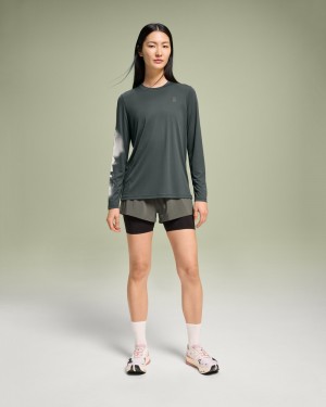 On |Women QC Pace Long-T Tops and T-shirts Lead | DQ67-D2DG