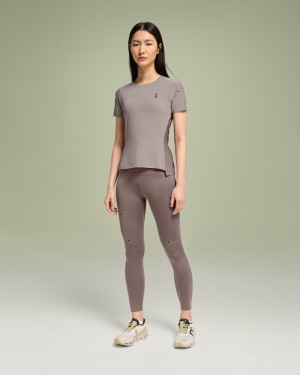 On |Women QC Performance Tights Tights & Leggings Ash | PQ14-N4PF