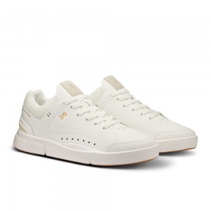 On |Women QC THE ROGER Centre Court Lifestyle Shoes White / Gum | OM77-F5PP