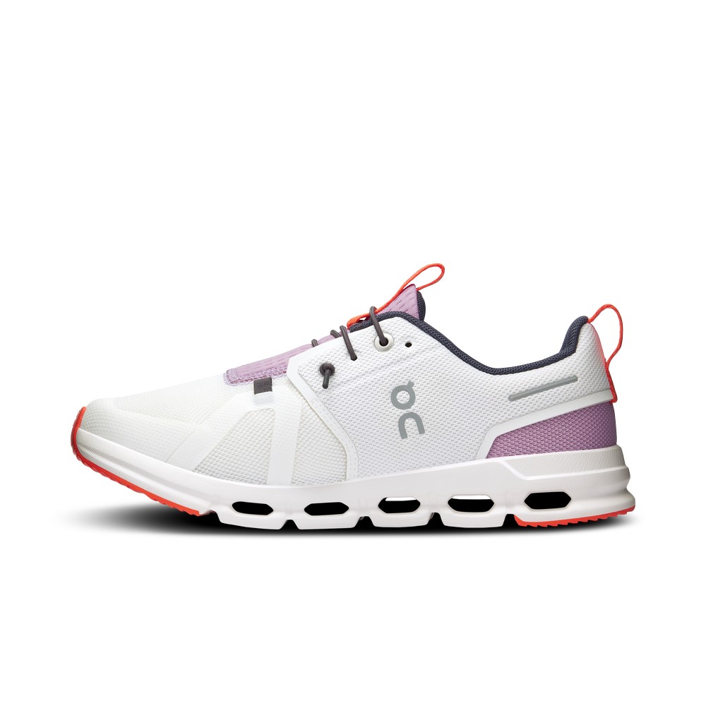 On |Kids' QC Cloud Sky Travel Undyed-White | Mauve | MQ88-R1KW