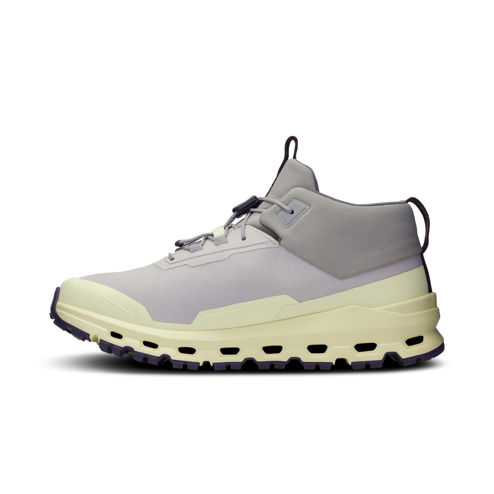 On |Kids' QC Cloudhero Mid Waterproof Hiking Silver | Seedling | UV70-U6BT