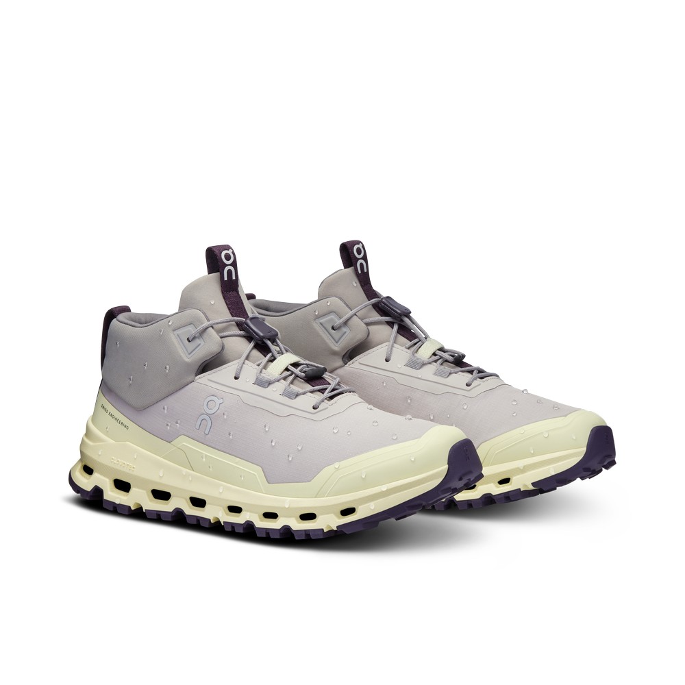 On |Kids' QC Cloudhero Mid Waterproof Hiking Silver | Seedling | UV70-U6BT