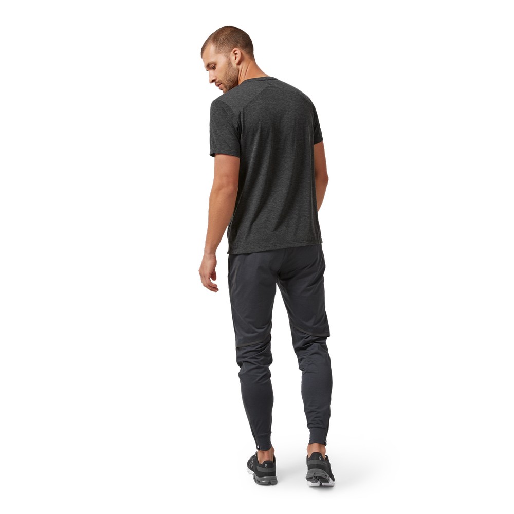 On |Men QC Active-T Tops and T-shirts Black | XN61-V3VK