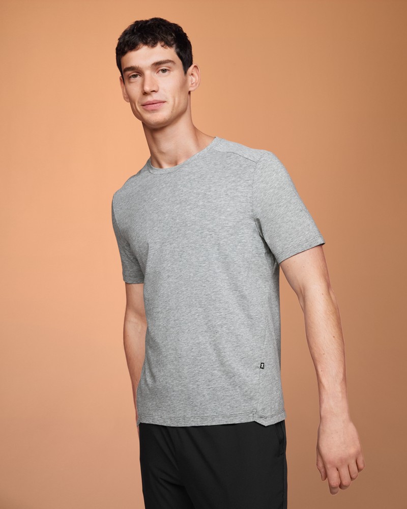 On |Men QC Active-T Tops and T-shirts Grey | TY51-F5IN