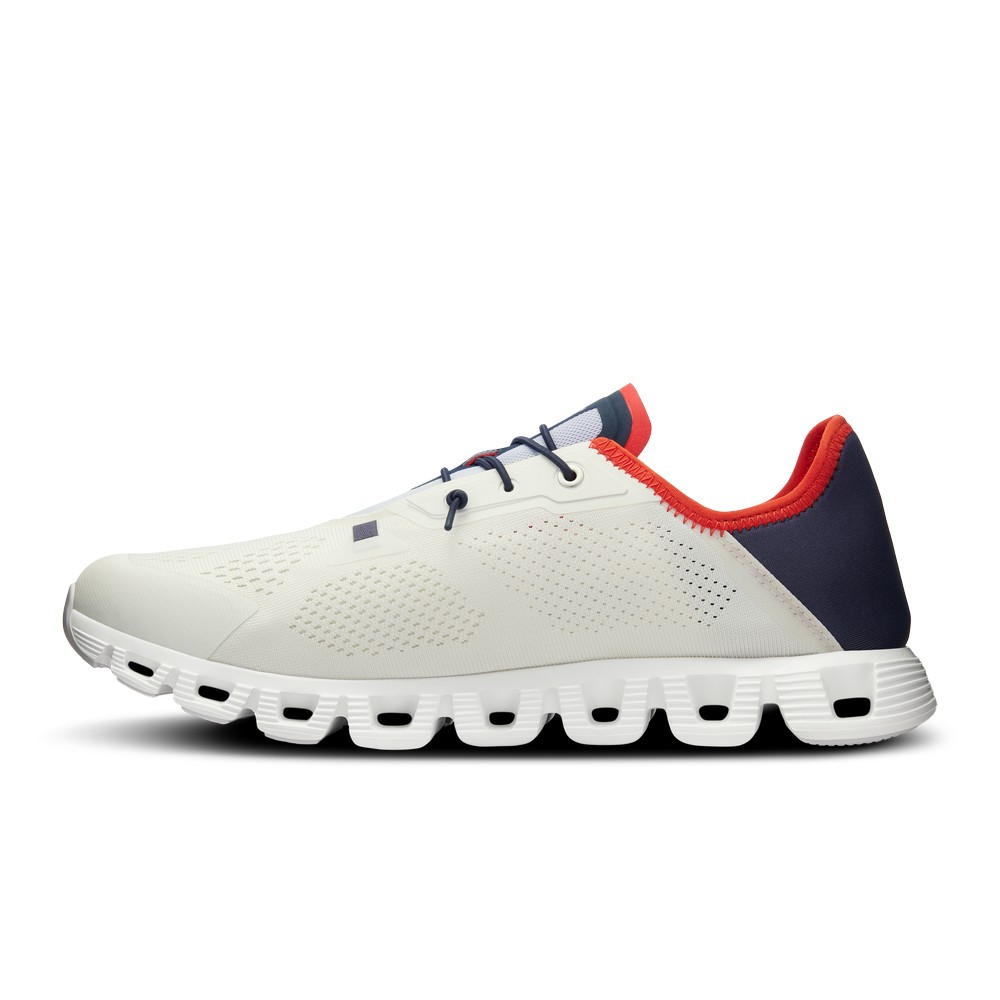 On |Men QC Cloud 5 Coast Lifestyle Shoes Ivory / Ink | UX05-A9FC