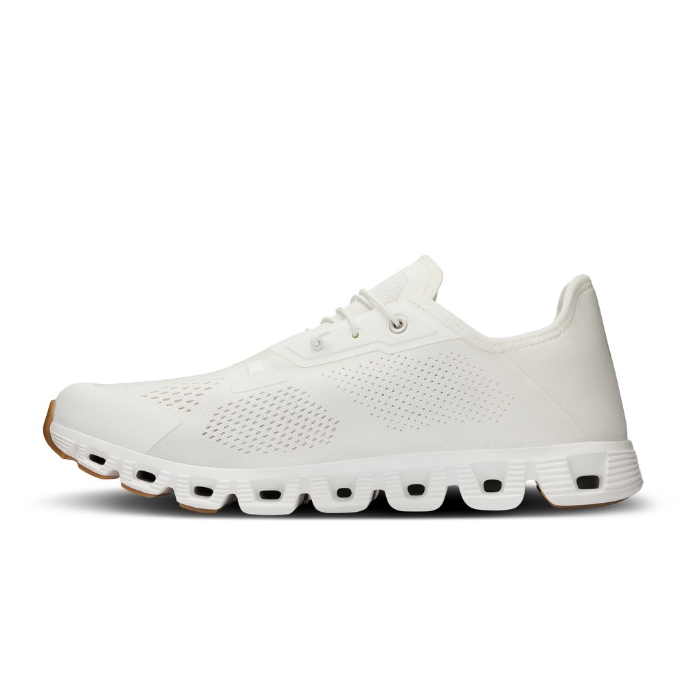 On |Men QC Cloud 5 Coast Lifestyle Shoes Undyed-White / White | AN01-O8JT