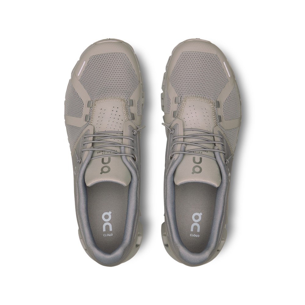 On |Men QC Cloud 5 Lifestyle Shoes Fog / Alloy | IA82-T4GS