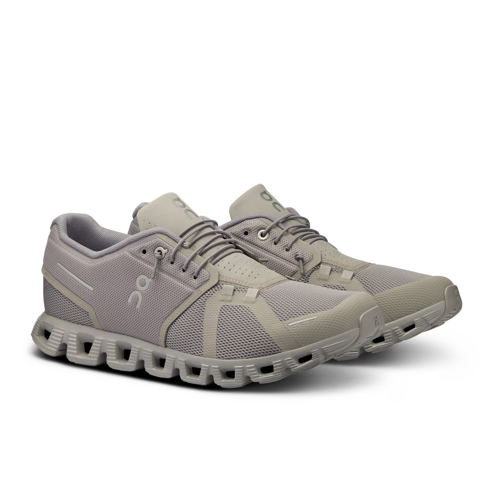 On |Men QC Cloud 5 Lifestyle Shoes Fog / Alloy | IA82-T4GS