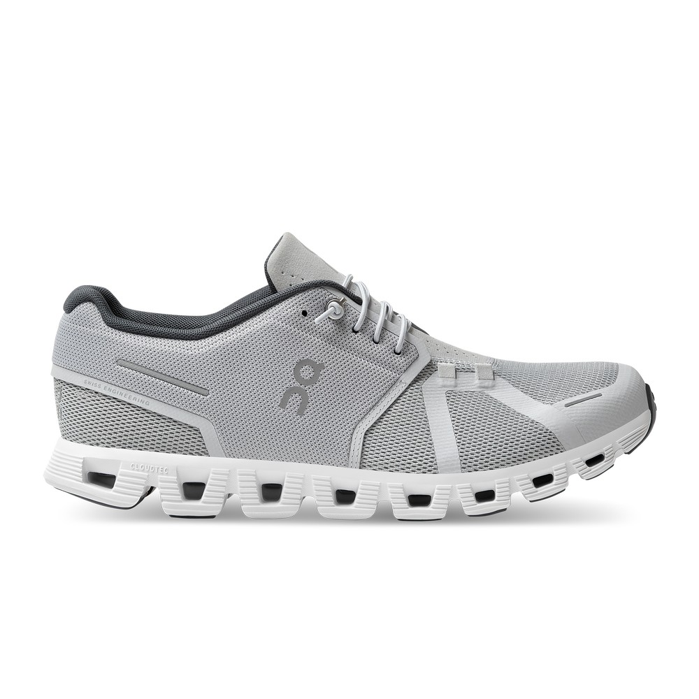 On |Men QC Cloud 5 Lifestyle Shoes Glacier / White | LD81-A4EG