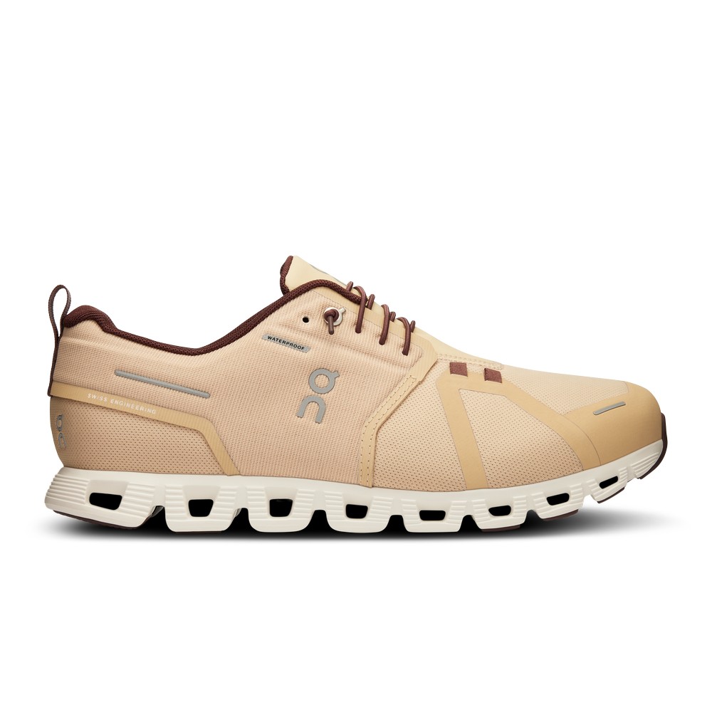 On |Men QC Cloud 5 Waterproof Lifestyle Shoes Savannah / Ivory | FM68-Q2AH