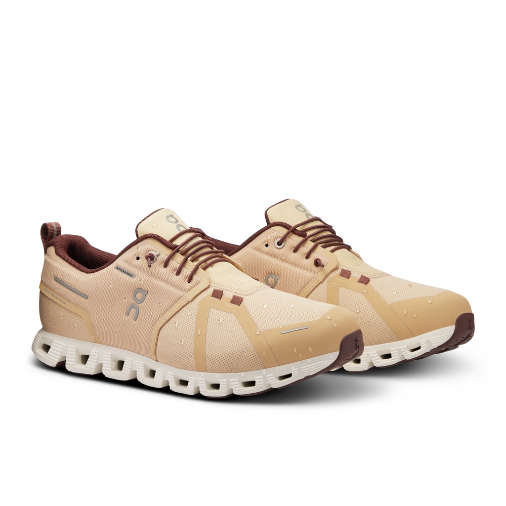 On |Men QC Cloud 5 Waterproof Lifestyle Shoes Savannah / Ivory | FM68-Q2AH