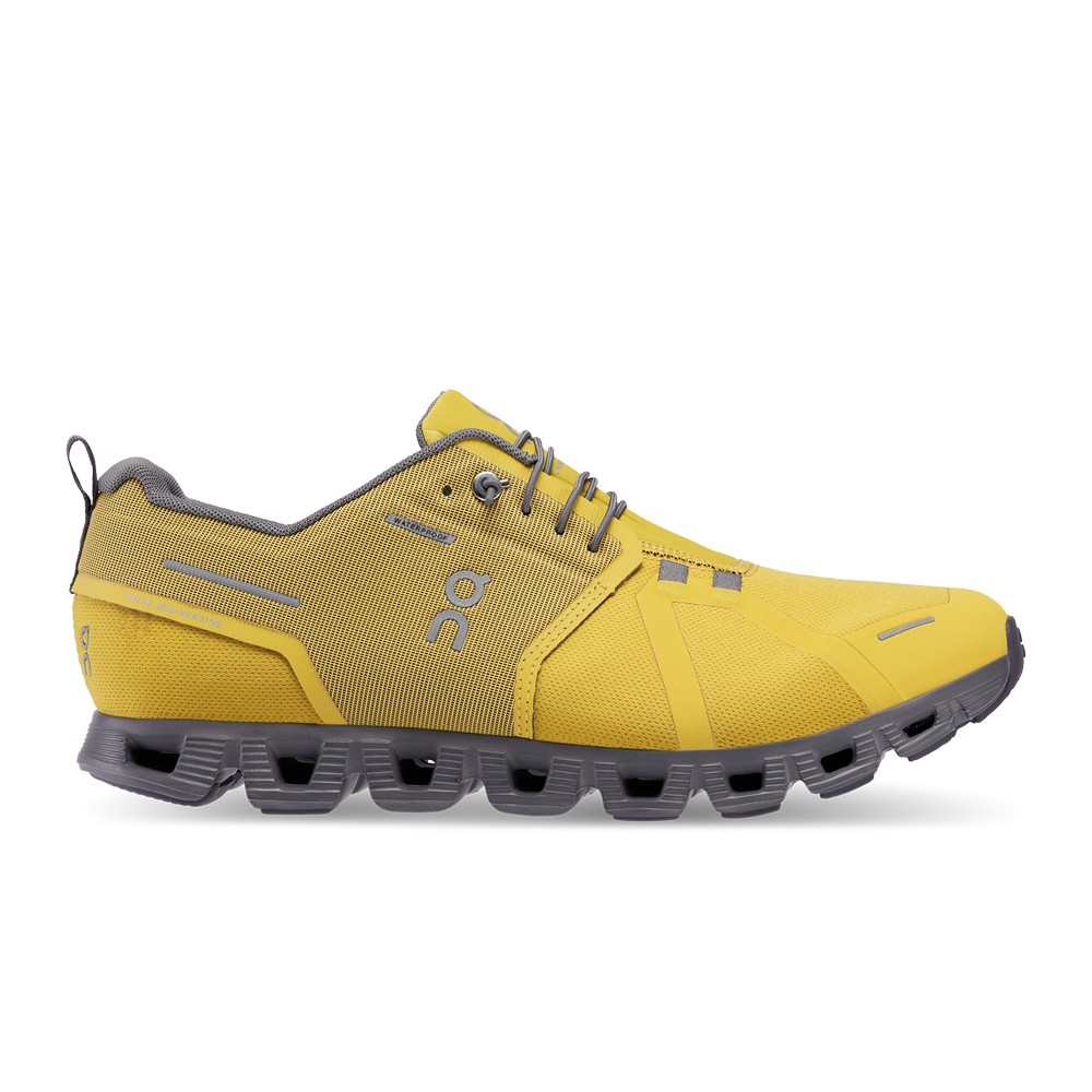 On |Men QC Cloud 5 Waterproof Lifestyle Shoes Mustard / Rock | DH52-V2IO