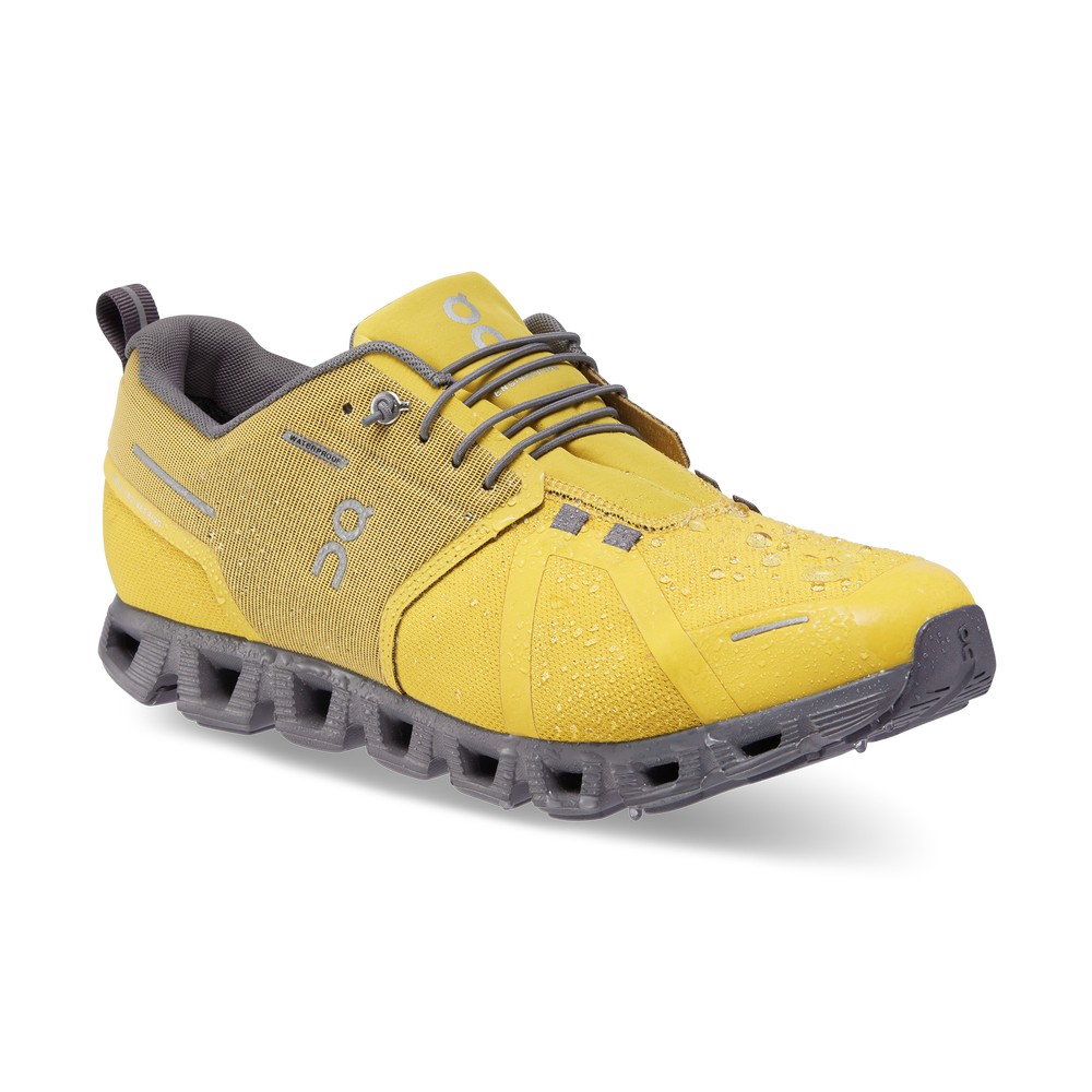 On |Men QC Cloud 5 Waterproof Lifestyle Shoes Mustard / Rock | DH52-V2IO