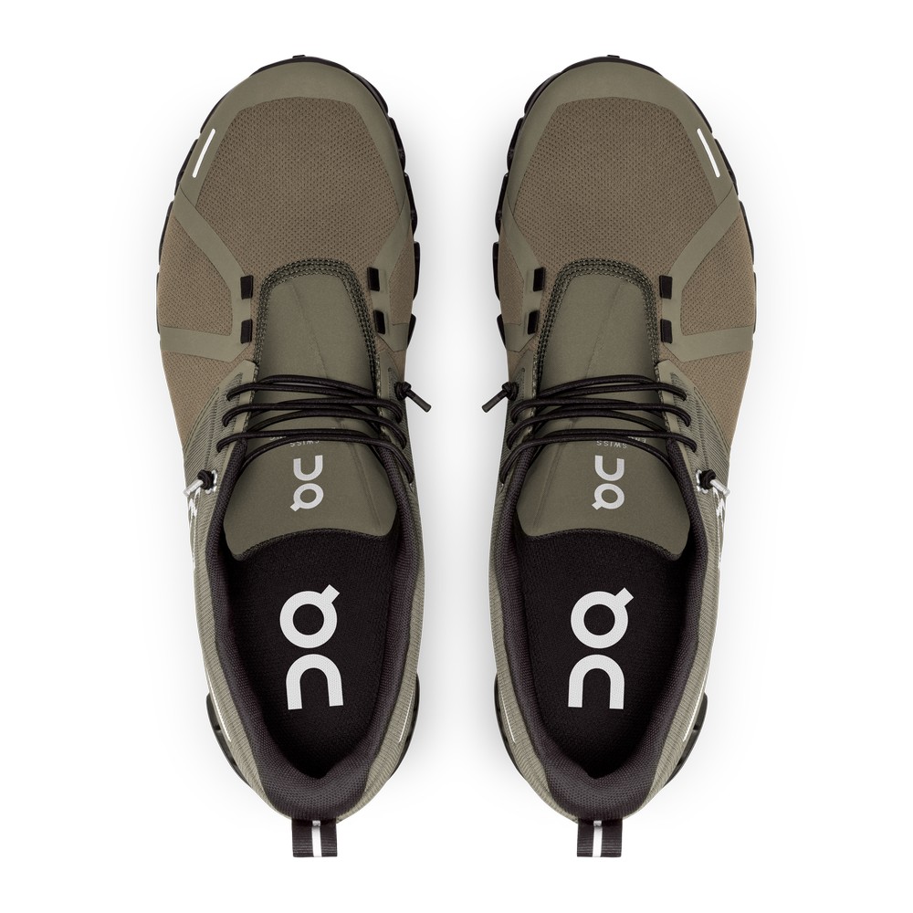 On |Men QC Cloud 5 Waterproof Lifestyle Shoes Olive / Black | RN58-A0TJ