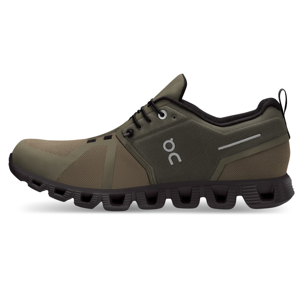 On |Men QC Cloud 5 Waterproof Lifestyle Shoes Olive / Black | RN58-A0TJ