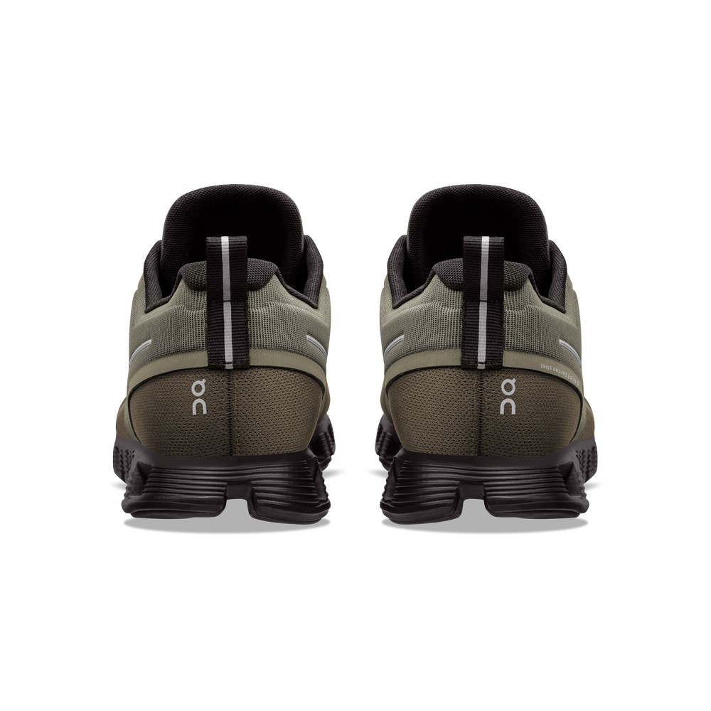 On |Men QC Cloud 5 Waterproof Lifestyle Shoes Olive / Black | RN58-A0TJ